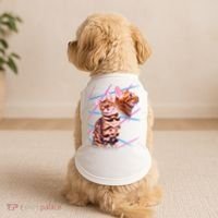 Retro 80s Eighties Lasers Double Exsposure Cat Doggie Tank thumb 2