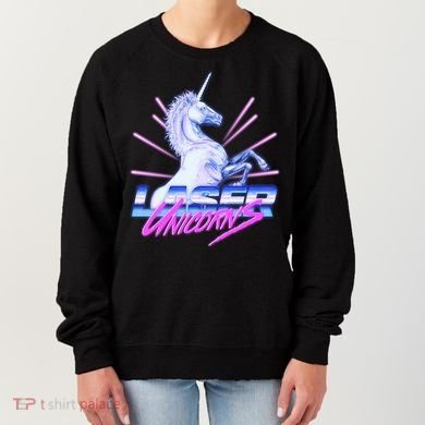 Retro 80's Eighties Laser Unicorns Women's Sweatshirt