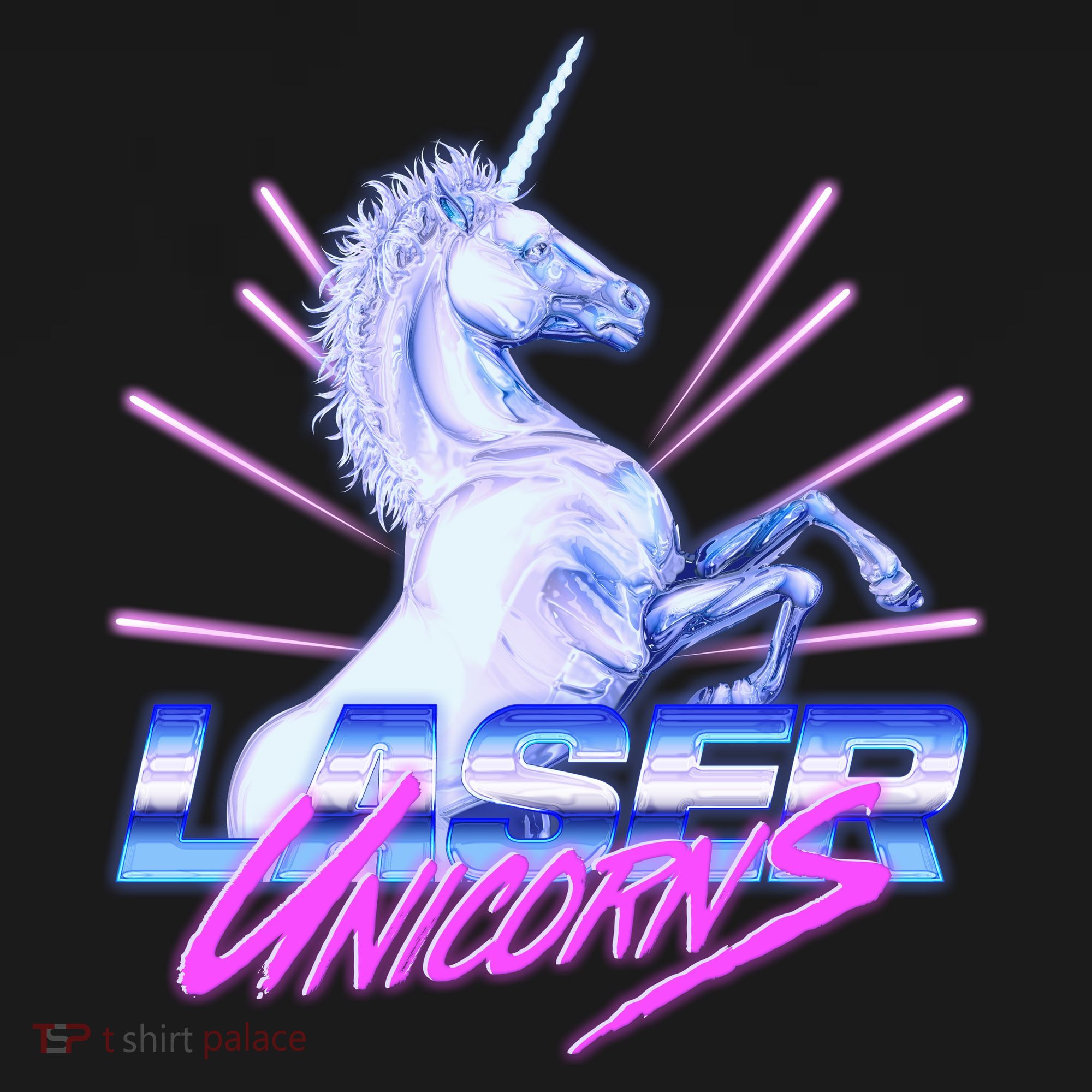 Retro 80's Eighties Laser Unicorns Doggie Tank