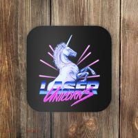 Retro 80's Eighties Laser Unicorns Coaster thumb 0