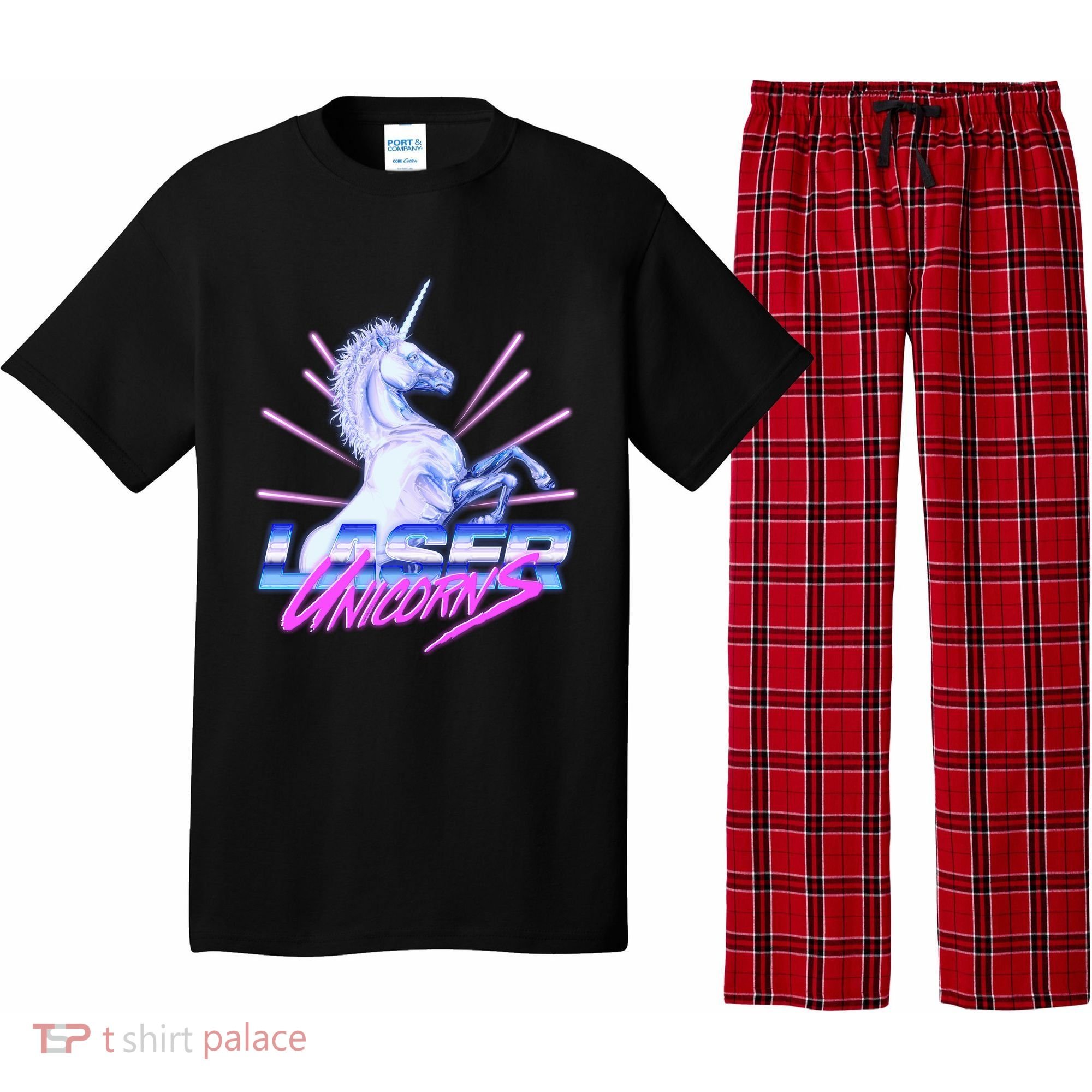 Retro 80's Eighties Laser Unicorns Pajama Set