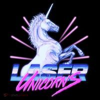 Retro 80's Eighties Laser Unicorns Women's Hoodie thumb 2