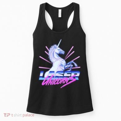 Retro 80's Eighties Laser Unicorns Women's Tank Top