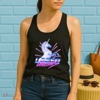 Retro 80's Eighties Laser Unicorns Women's Tank Top thumb 2