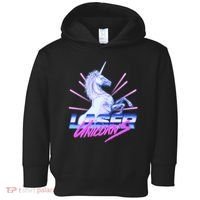Retro 80's Eighties Laser Unicorns Toddler Hoodie thumb 0