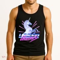 Retro 80's Eighties Laser Unicorns Tank Top thumb 3