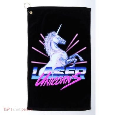 Retro 80's Eighties Laser Unicorns Golf Towel