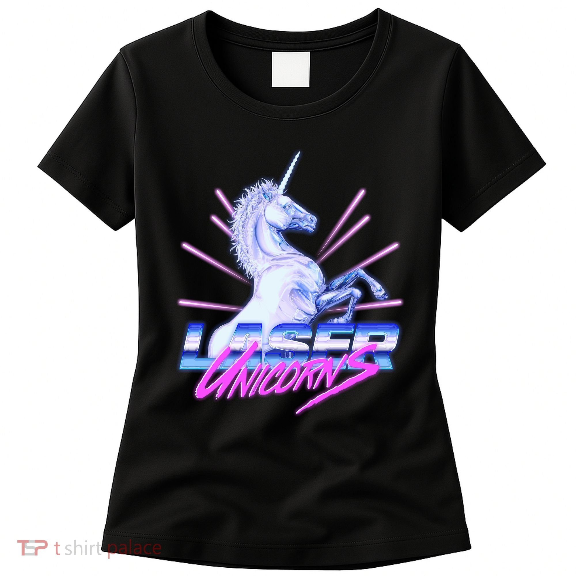 Retro 80's Eighties Laser Unicorns Women's T-Shirt