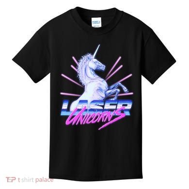 Retro 80's Eighties Laser Unicorns Kids T-Shirt