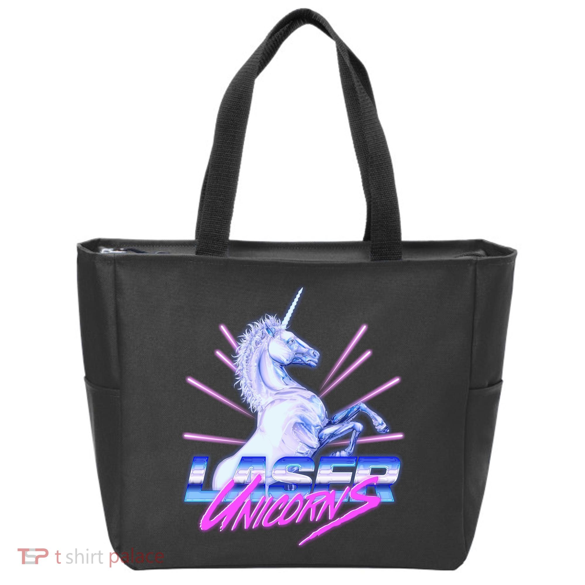 Retro 80's Eighties Laser Unicorns Tote Bag