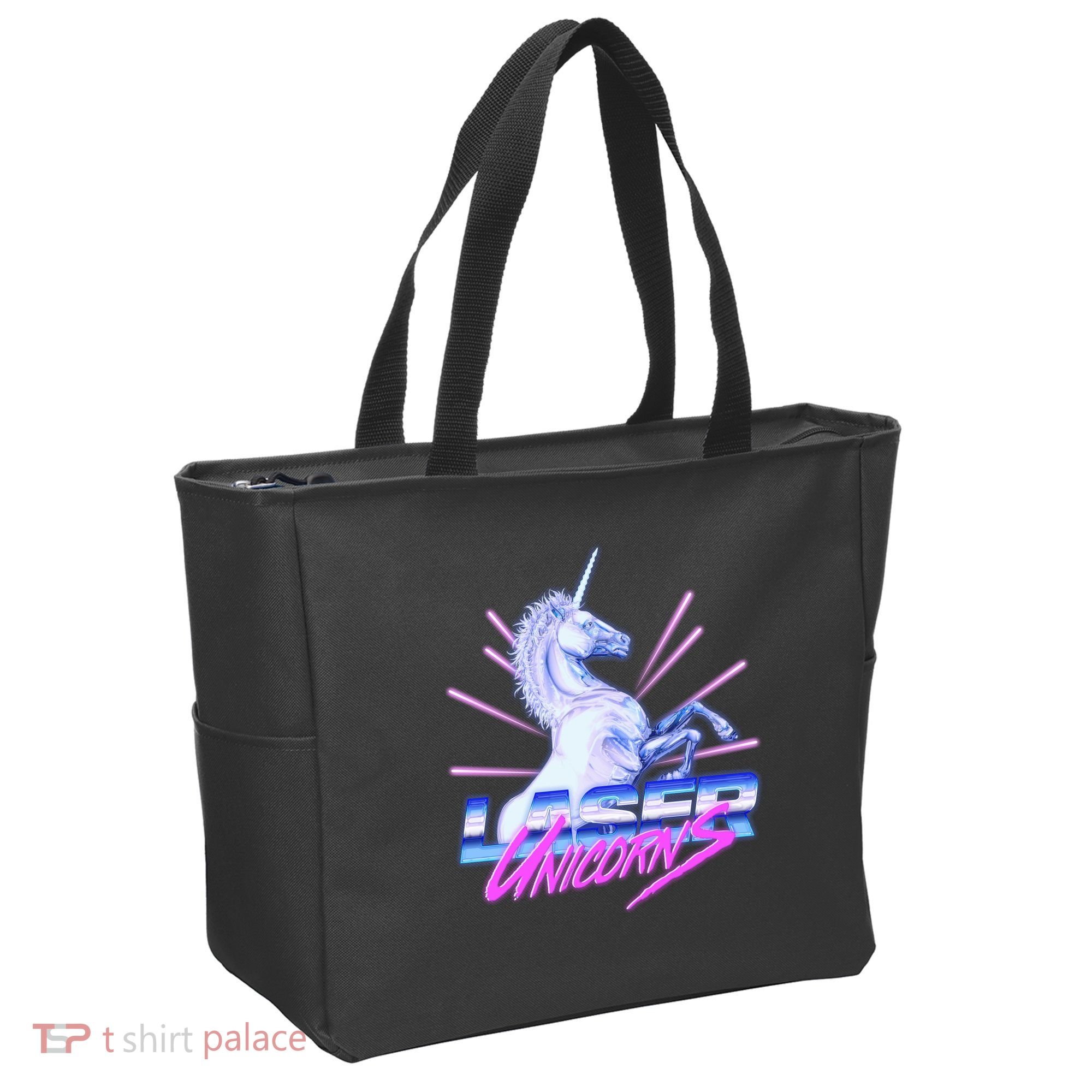 Retro 80's Eighties Laser Unicorns Tote Bag