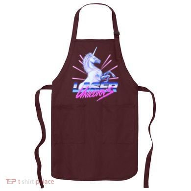 Retro 80's Eighties Laser Unicorns Apron