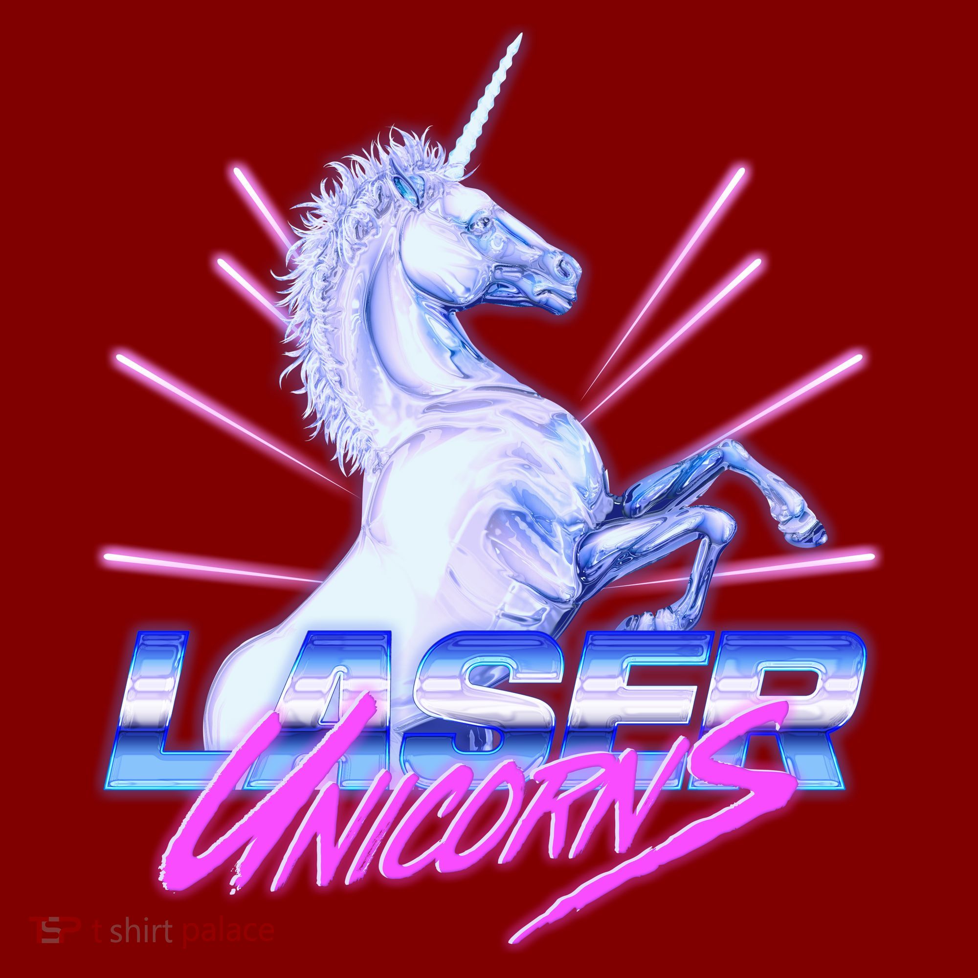 Retro 80's Eighties Laser Unicorns Apron