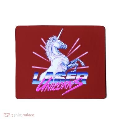 Retro 80's Eighties Laser Unicorns Mousepad