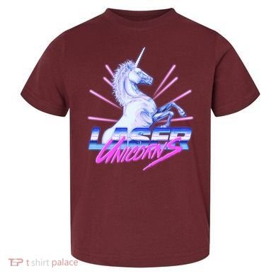Retro 80's Eighties Laser Unicorns Toddler T-Shirt