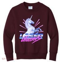 Retro 80's Eighties Laser Unicorns Kids Sweatshirt thumb 0