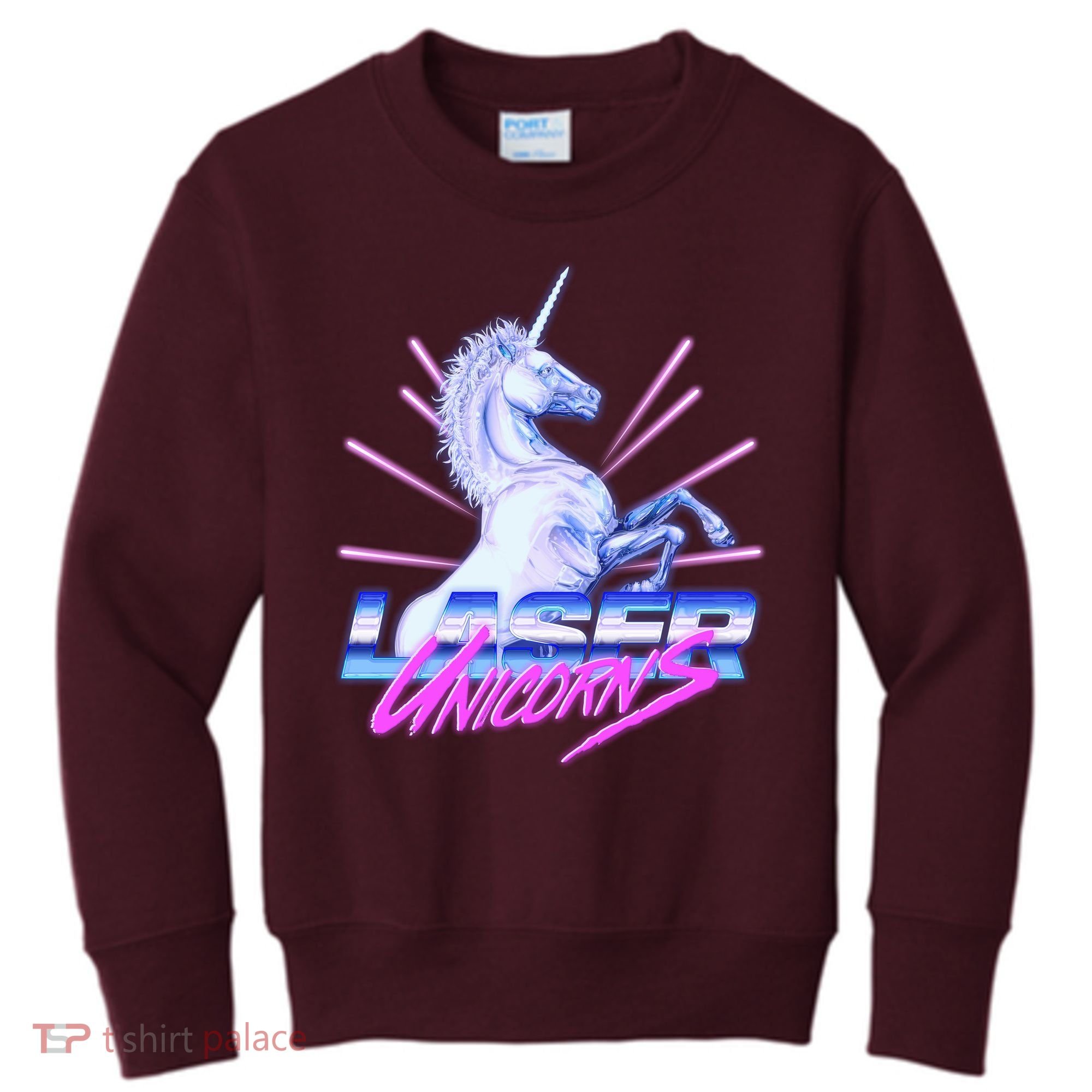 Retro 80's Eighties Laser Unicorns Kids Sweatshirt