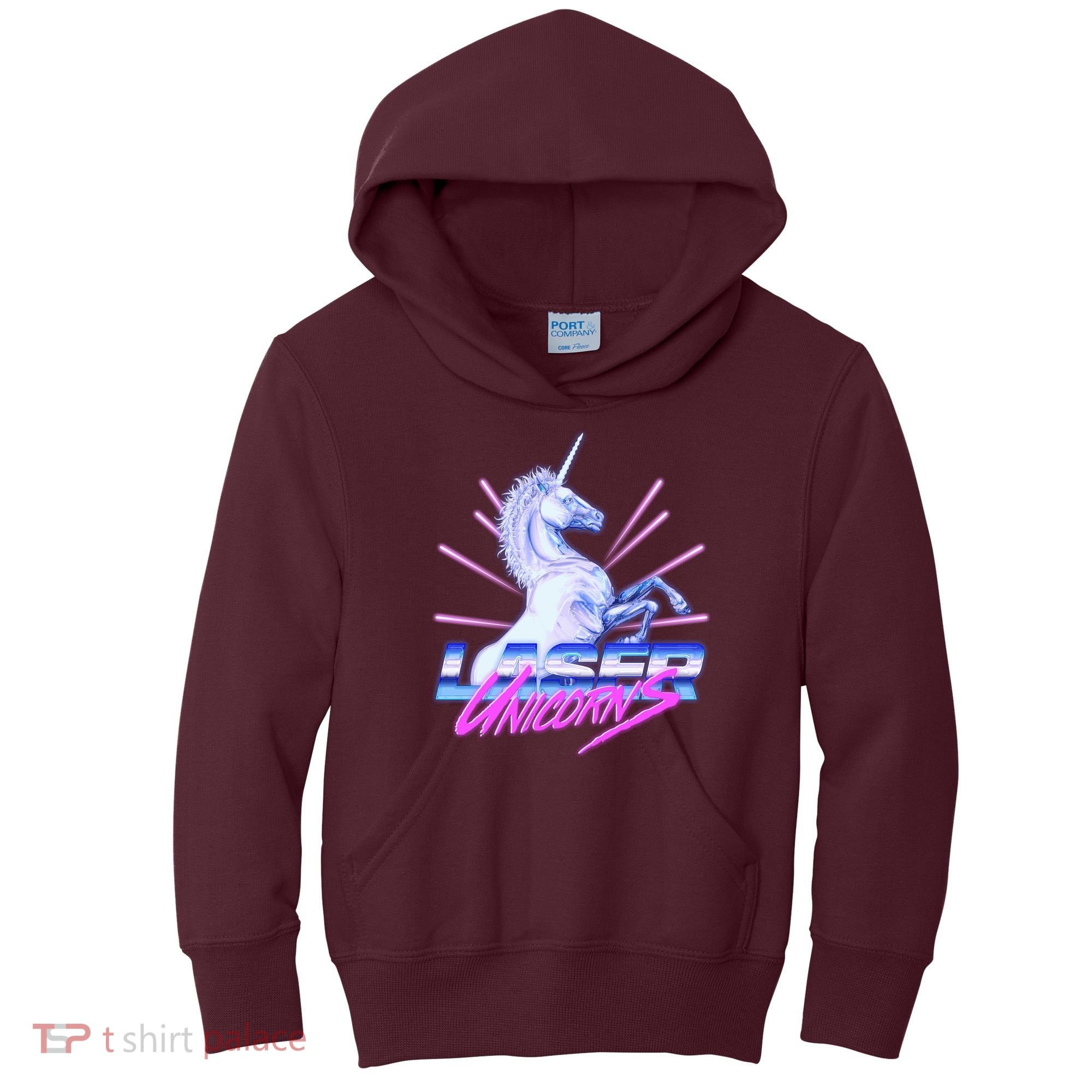 Retro 80's Eighties Laser Unicorns Kids Hoodie