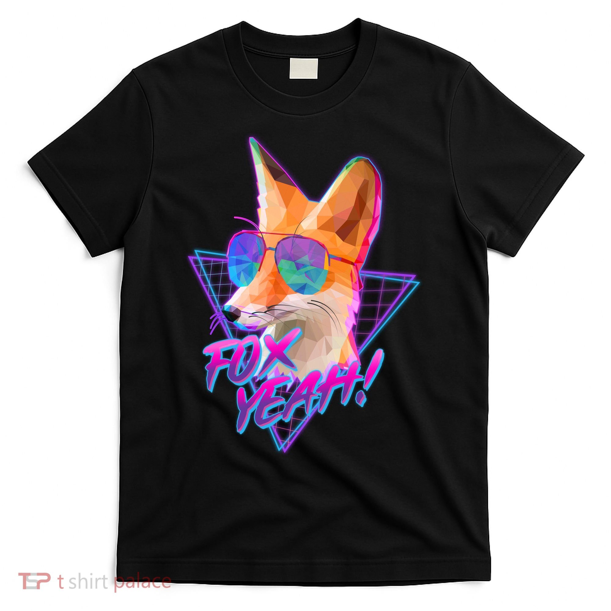 Retro 80's Eighties Polygon Fox Yeah T-Shirt