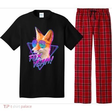Retro 80's Eighties Polygon Fox Yeah Pajama Set