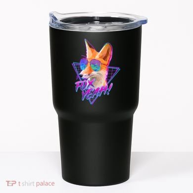 Retro 80's Eighties Polygon Fox Yeah Tumbler