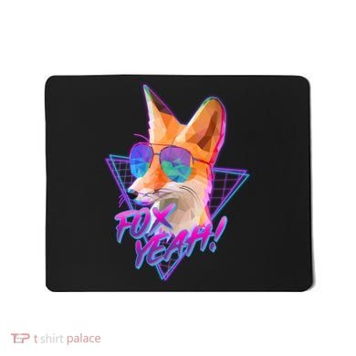 Retro 80's Eighties Polygon Fox Yeah Mousepad