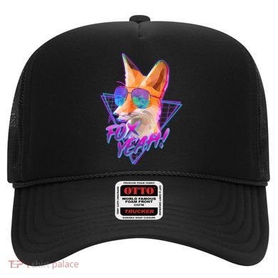Retro 80's Eighties Polygon Fox Yeah Hat