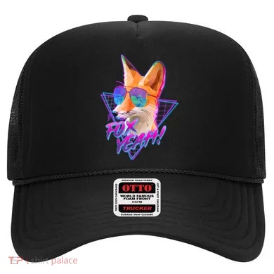 Retro 80's Eighties Polygon Fox Yeah Hat