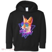 Retro 80's Eighties Polygon Fox Yeah Toddler Hoodie thumb 0