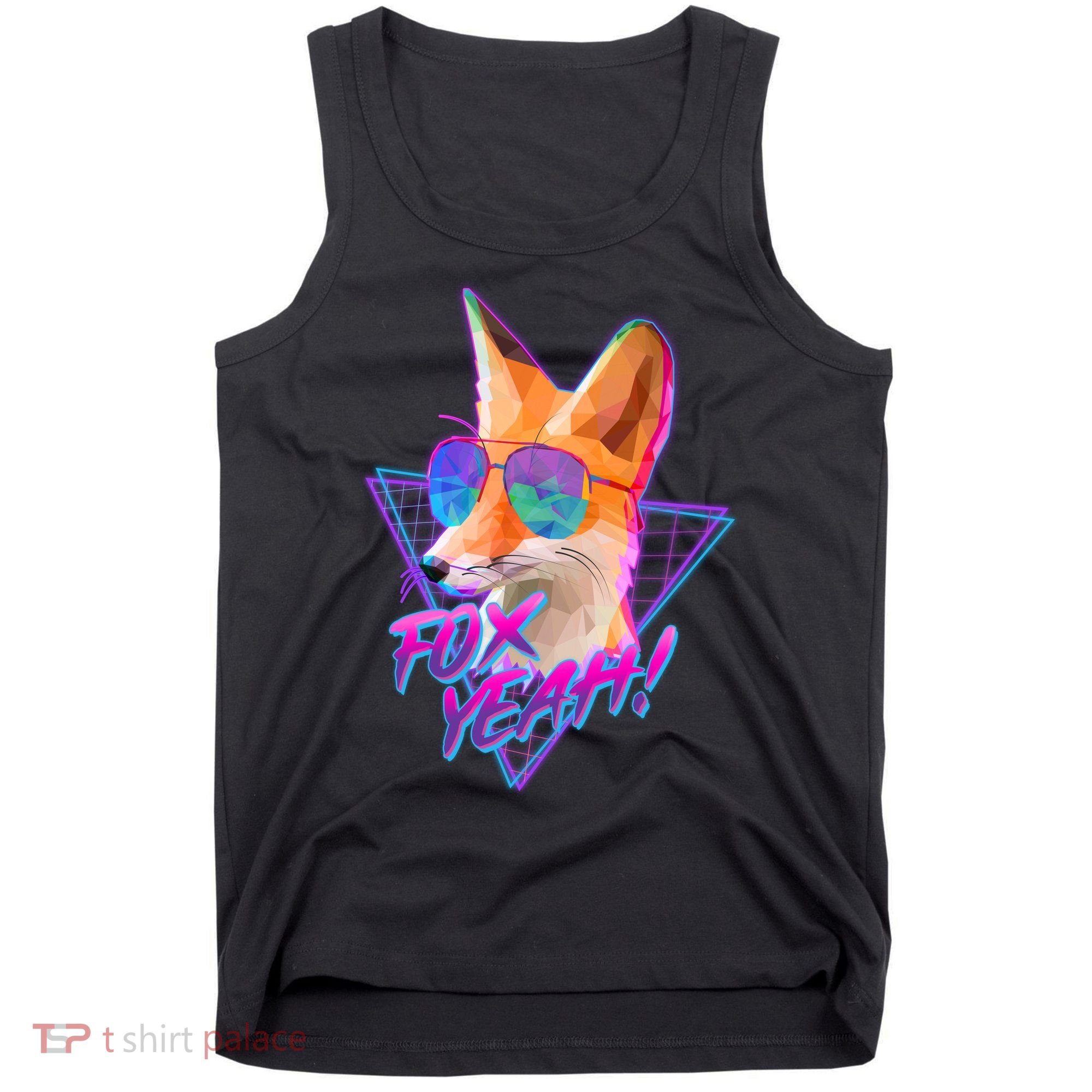 Retro 80's Eighties Polygon Fox Yeah Tank Top