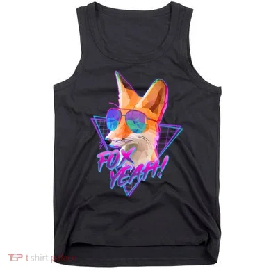 Retro 80's Eighties Polygon Fox Yeah Tank Top