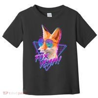 Retro 80's Eighties Polygon Fox Yeah Toddler T-Shirt thumb 0