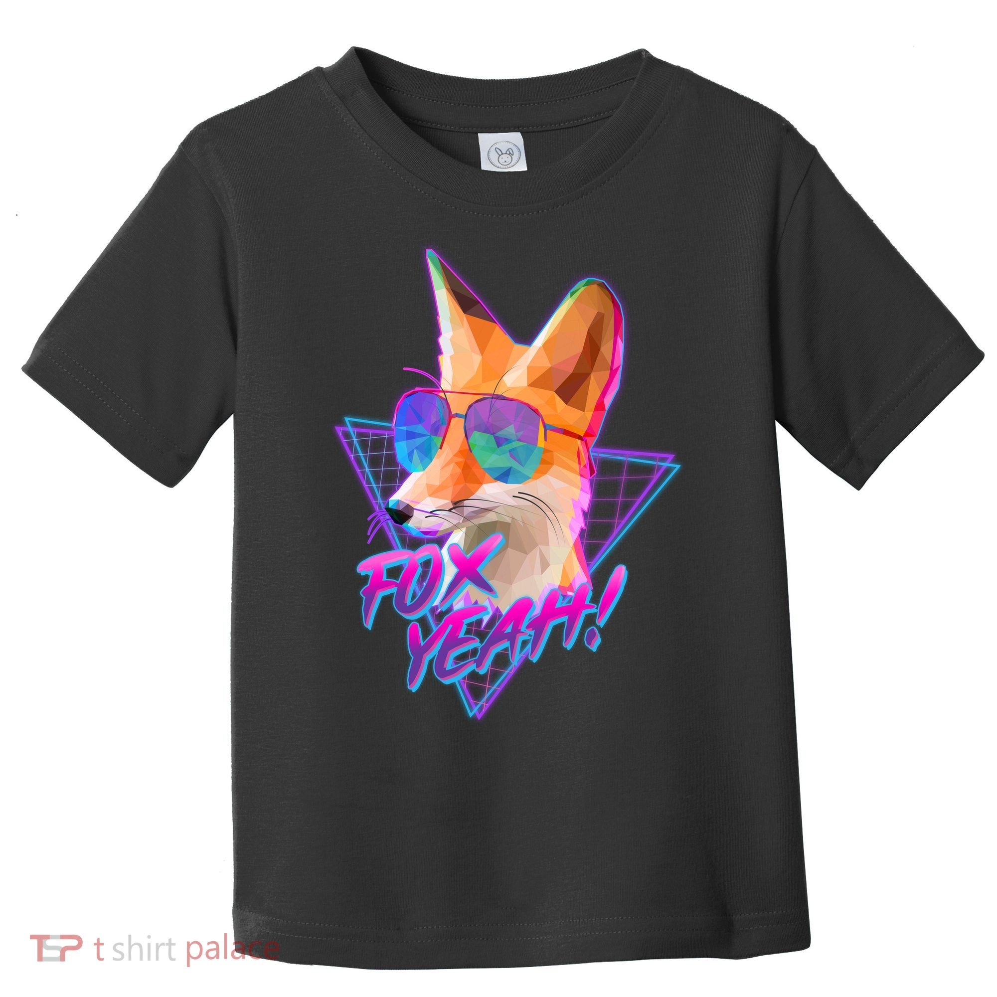 Retro 80's Eighties Polygon Fox Yeah Toddler T-Shirt