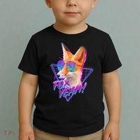 Retro 80's Eighties Polygon Fox Yeah Toddler T-Shirt thumb 2