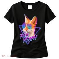 Retro 80's Eighties Polygon Fox Yeah Women's T-Shirt thumb 0