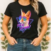 Retro 80's Eighties Polygon Fox Yeah Women's T-Shirt thumb 2