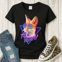 Retro 80's Eighties Polygon Fox Yeah Women's T-Shirt thumb 3