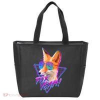 Retro 80's Eighties Polygon Fox Yeah Tote Bag thumb 0