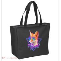 Retro 80's Eighties Polygon Fox Yeah Tote Bag thumb 2
