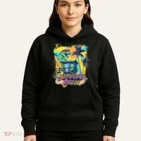 Retro 80s Eighties TRex Dinosaur Surfers Crew Hoodie thumb 5
