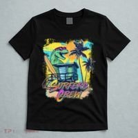 Retro 80s Eighties TRex Dinosaur Surfers Crew T-Shirt thumb 5