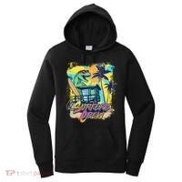 Retro 80s Eighties TRex Dinosaur Surfers Crew Women's Hoodie thumb 0