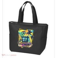 Retro 80s Eighties TRex Dinosaur Surfers Crew Tote Bag thumb 3