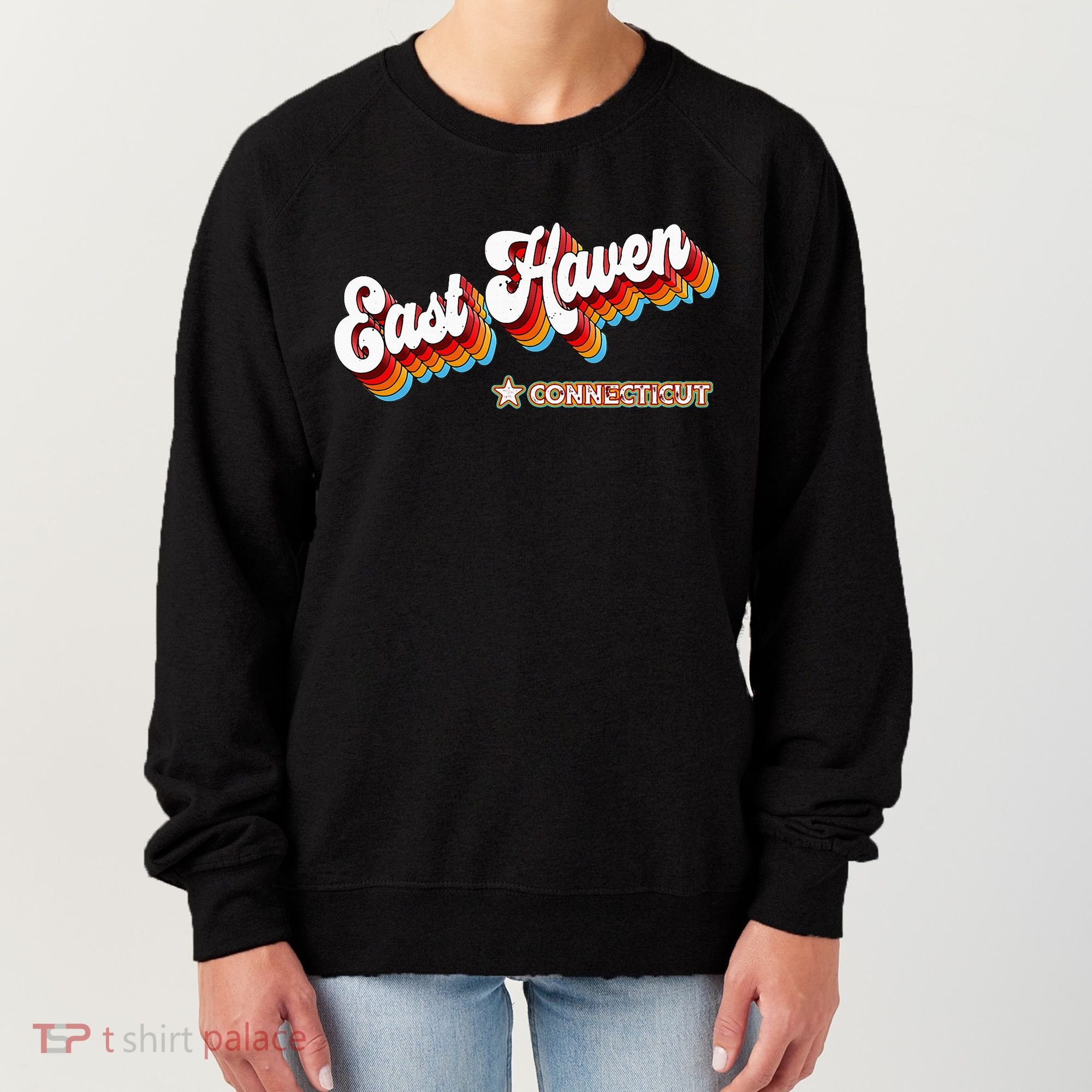 Retro 80s East Haven Connecticut Ct Women's Sweatshirt