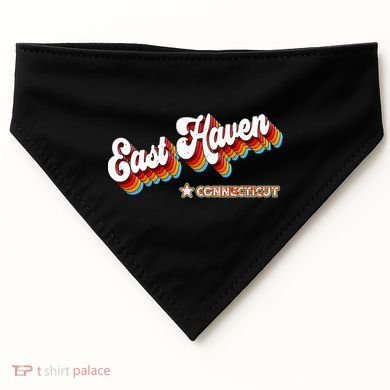 Retro 80s East Haven Connecticut Ct USA-Made Doggie Bandana