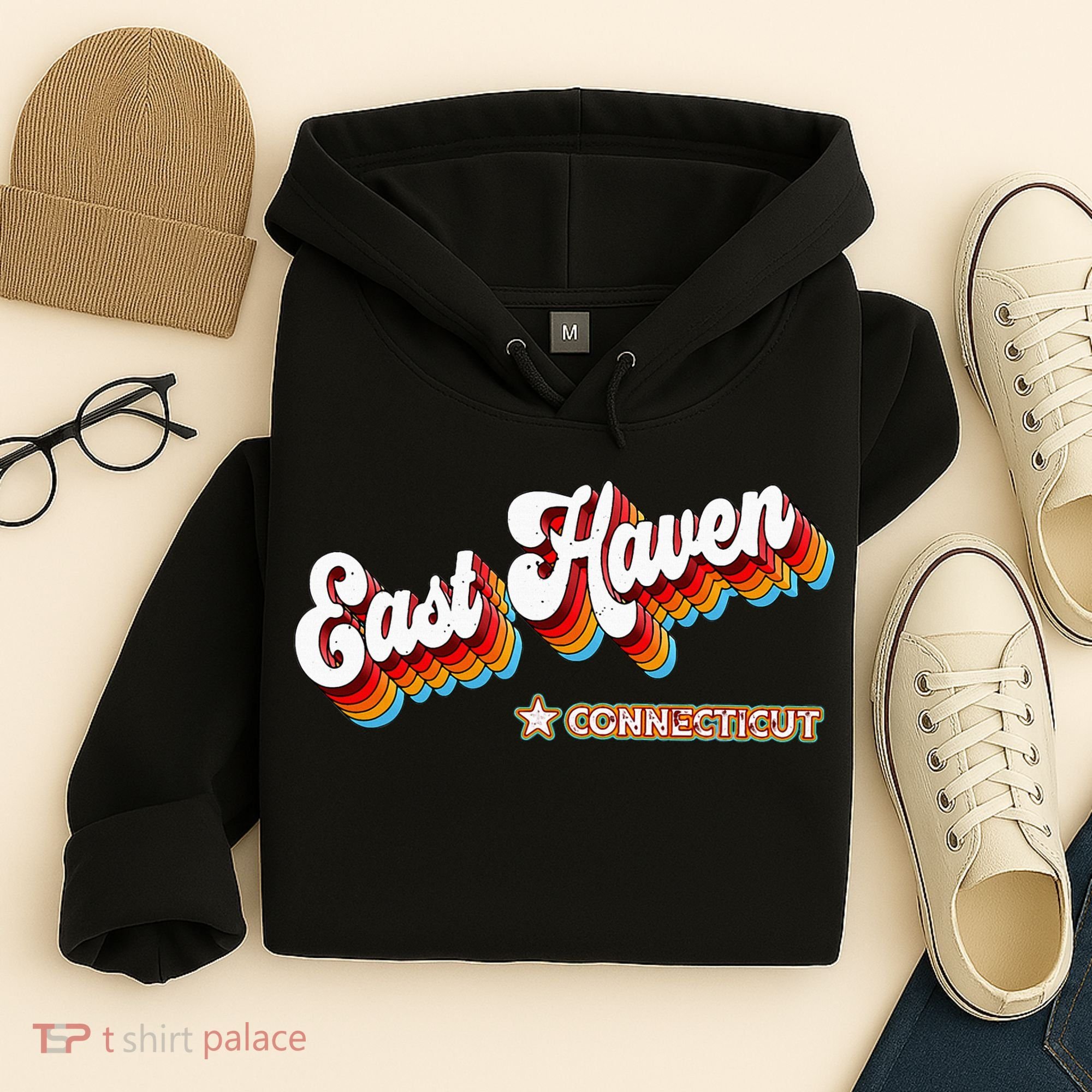 Retro 80s East Haven Connecticut Ct Hoodie