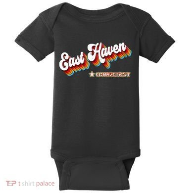 Retro 80s East Haven Connecticut Ct Baby Bodysuit