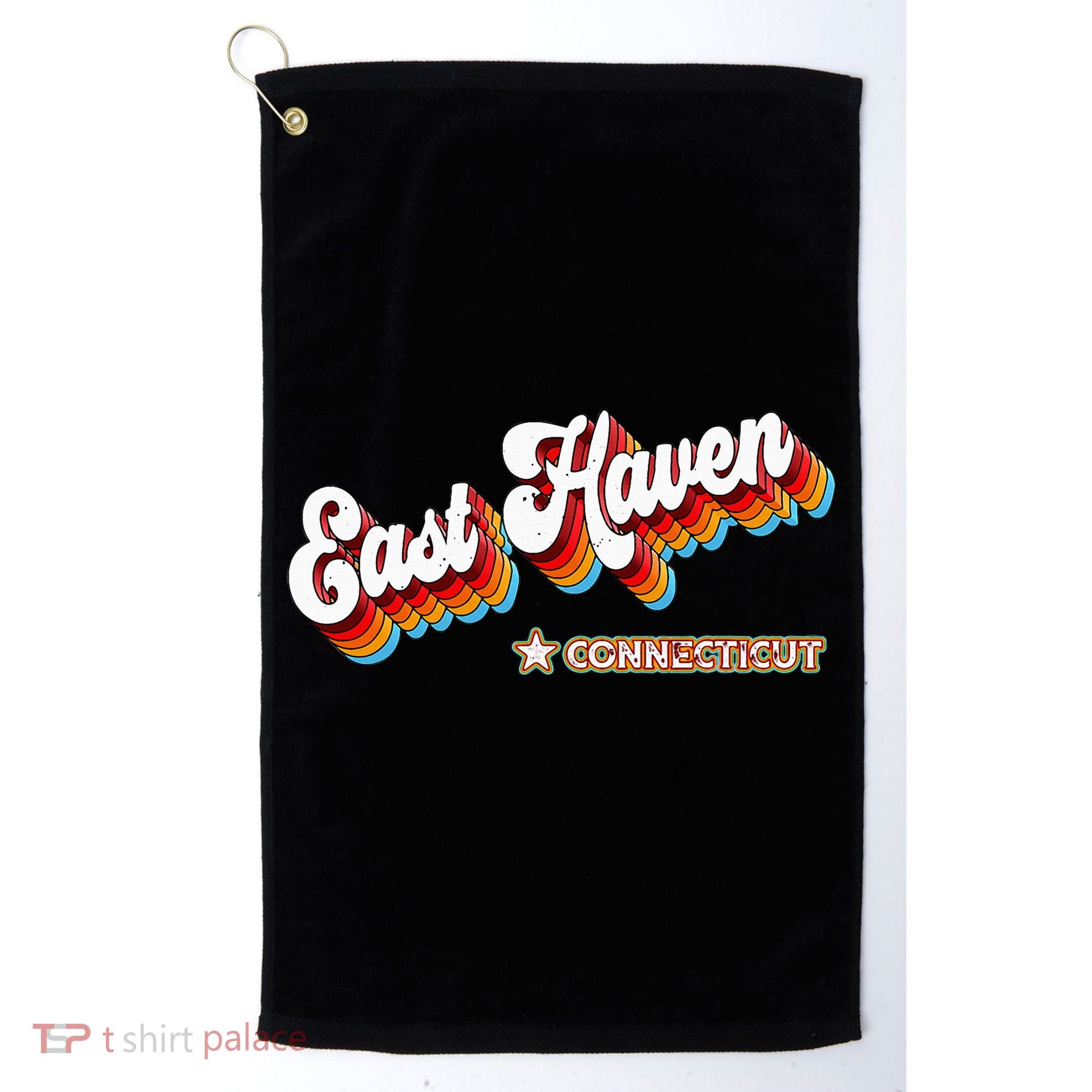 Retro 80s East Haven Connecticut Ct Golf Towel