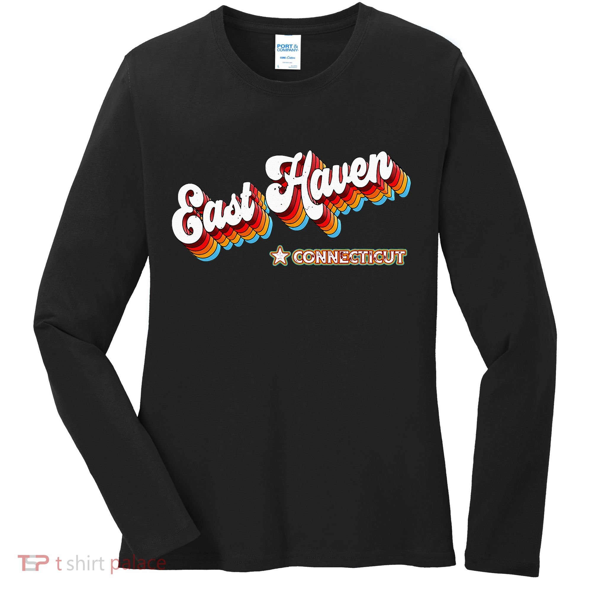 Retro 80s East Haven Connecticut Ct Women's Long Sleeve Shirt
