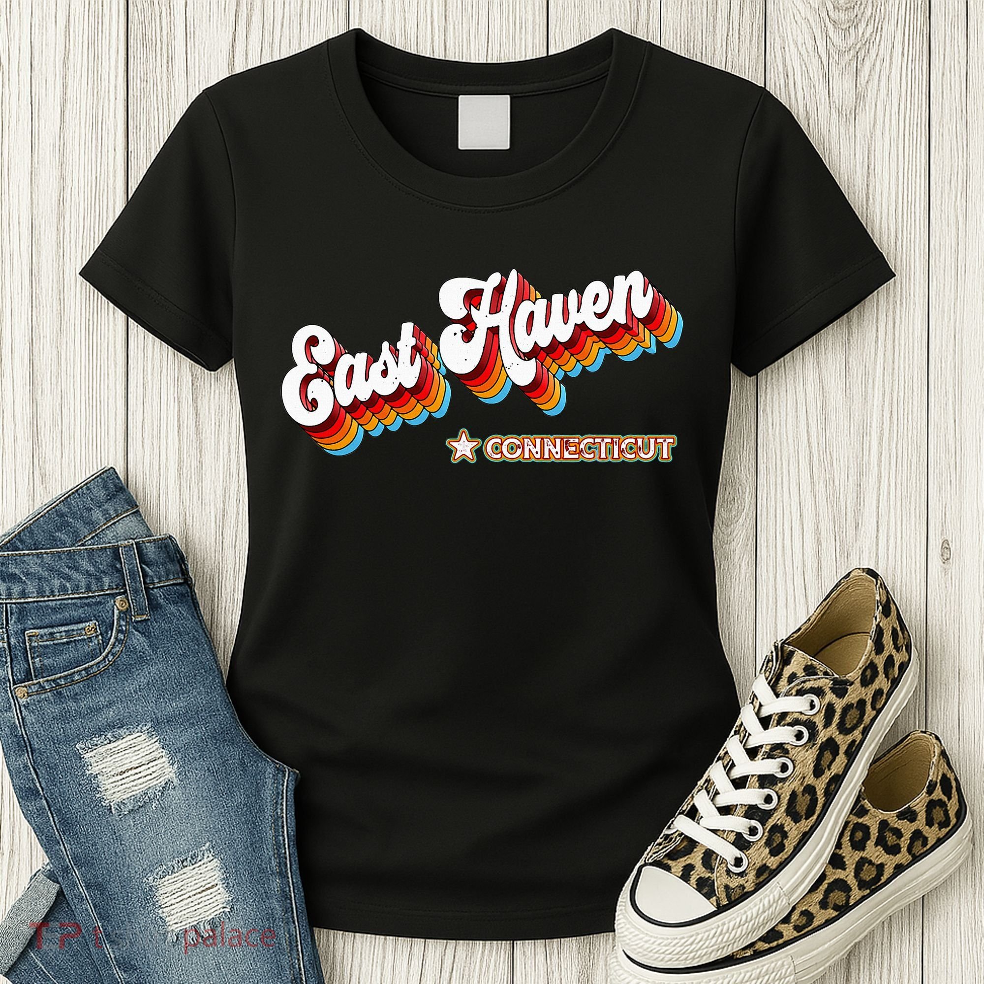 Retro 80s East Haven Connecticut Ct Women's T-Shirt